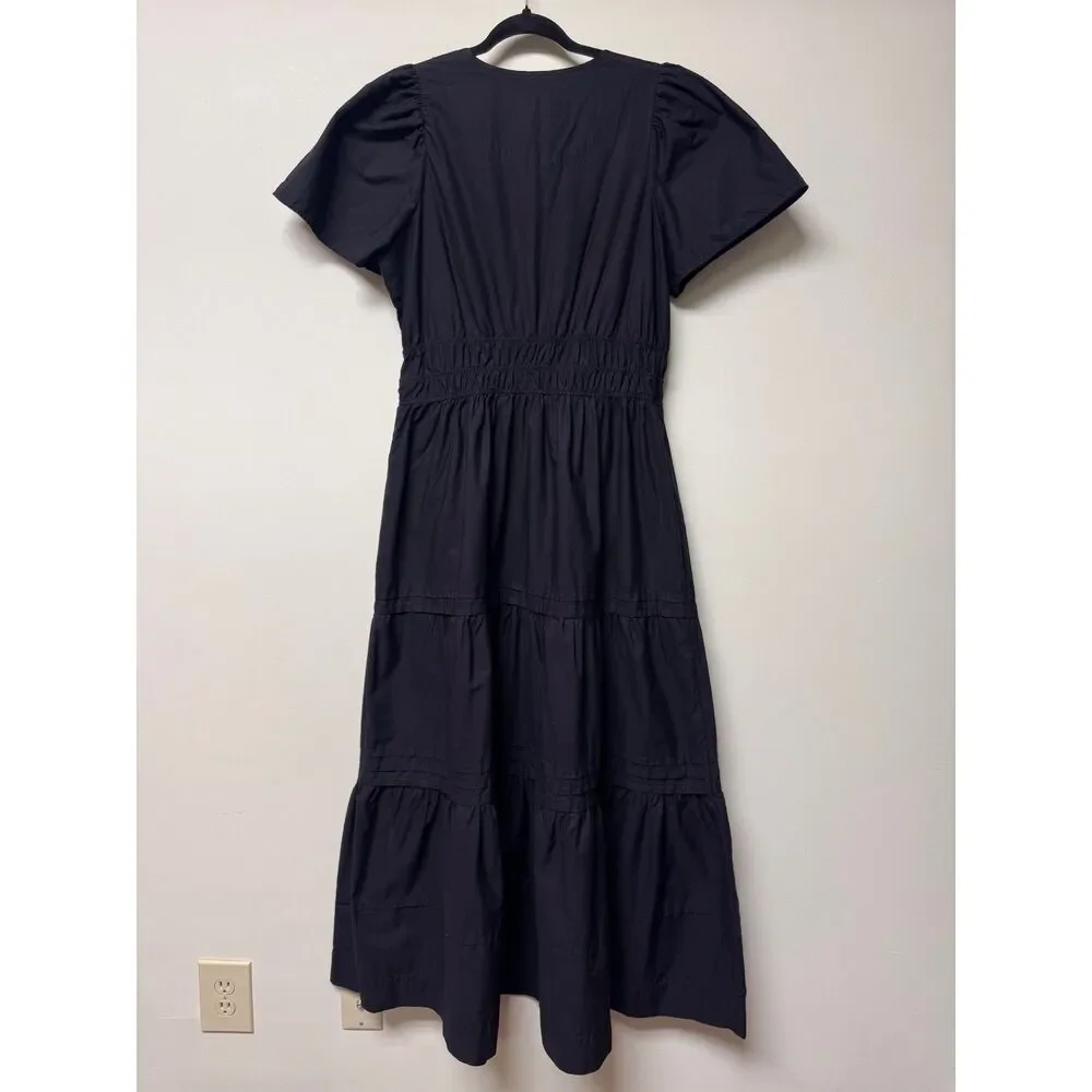 by ANTHROPOLIGIE The Somerset Maxi Dress, Black, Sz L - Picture 9 of 12